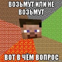 возьмут или не возьмут вот в чём вопрос