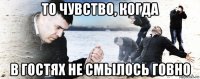 то чувство, когда в гостях не смылось говно