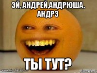 эй, Андрей,Андрюша, Андрэ ты тут?