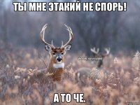 Ты мне этакий не спорь! А то че.