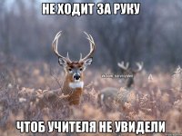 не ходит за руку чтоб учителя не увидели