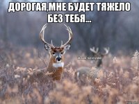 Дорогая,мне будет тяжело без тебя... 