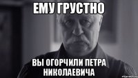 ему грустно вы огорчили петра николаевича