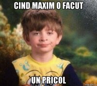 cind maxim o facut un pricol