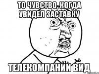 То чувство, когда увидел заставку Телекомпании Вид