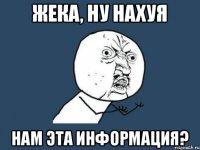 Жека, ну нахуя нам эта информация?