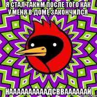 я стал таким после того как у меня в доме закончился наааааааааадсвваааааай