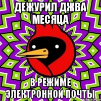 дежурил джва месяца в режиме электронной почты