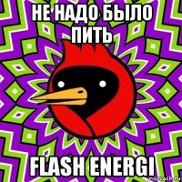 не надо было пить flash energi