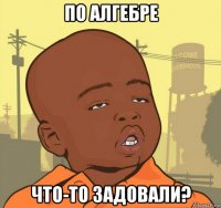 по алгебре что-то задовали?