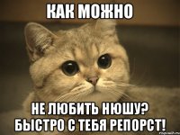 Как можно НЕ ЛЮБИТЬ НЮШУ? БЫСТРО С ТЕБЯ РЕПОРСТ!