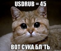 USDRUB = 45 ВОТ СУКА БЛ*ТЬ