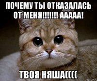 ПОЧЕМУ ТЫ ОТКАЗАЛАСЬ ОТ МЕНЯ!!!!!!! ААААА! ТВОЯ НЯША((((