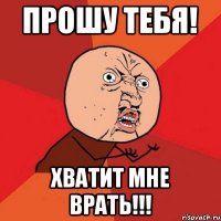 Прошу тебя! Хватит мне врать!!!