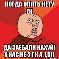 Когда опять нету гк ДА ЗАЕБАЛИ НАХУЙ! У нас не 2 гк а 1,5!!