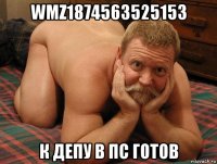 wmz1874563525153 к депу в пс готов