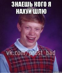 знаешь кого я нахуй шлю 