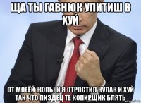 ща ты гавнюк улитиш в хуй от моеёй жопы и я отростил кулак и хуй так что пиздец те копирщик блять