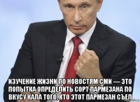  изучение жизни по новостям сми — это попытка определить сорт пармезана по вкусу кала того, кто этот пармезан съел