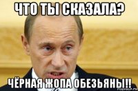 что ты сказала? чёрная жопа обезьяны!!