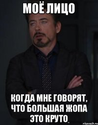 Моё лицо Когда мне говорят, что большая жопа это круто