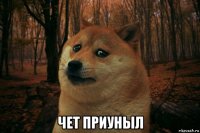  чет приуныл