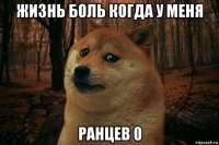 жизнь боль когда у меня ранцев 0