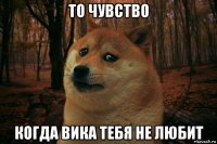 то чувство когда вика тебя не любит