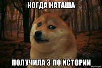 когда наташа получила 3 по истории