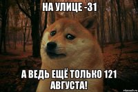 на улице -31 а ведь ещё только 121 августа!