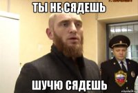 ты не сядешь шучю сядешь