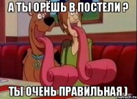 А ты орёшь в постели ? ты очень правильная )