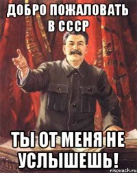 Добро пожаловать в СССР ты от меня не услышешь!