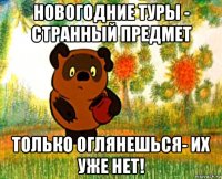 новогодние туры - странный предмет только оглянешься- их уже нет!