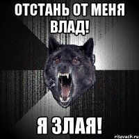 Отстань от меня Влад! Я злая!