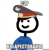 СЭР ВЫ АРЕСТОВАНЫ