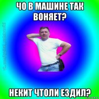 чо в машине так воняет? некит чтоли ездил?