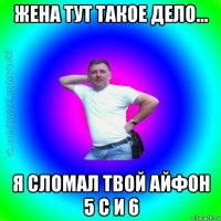 жена тут такое дело... я сломал твой айфон 5 с и 6