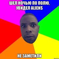 Шел ночью по полю, увидел Aliens Не заметили