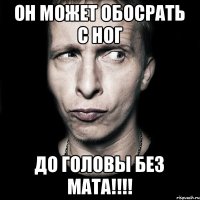 Он может обосрать с ног до головы без мата!!!!