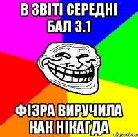 В ЗВІТІ СЕРЕДНІ БАЛ 3.1 ФІЗРА ВИРУЧИЛА КАК НІКАГДА