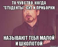 То чувство, когда "студенты" СХТ и Приборки Называют тебя малой и школотой