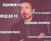 піднімем село підвищим економіку повисим пенсії повисим зарплати лікарям бесплатна медицина вхід до ЄС