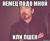 Немец подо мной или пшек