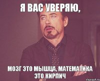 Я вас уверяю, мозг это мышца, математика это кирпич