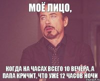 Моё лицо, когда на часах всего 10 вечера, а папа кричит, что уже 12 часов ночи