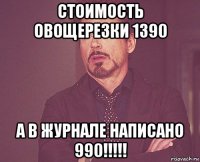 стоимость овощерезки 1390 а в журнале написано 990!!!!!