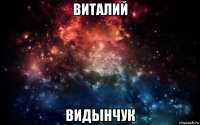 виталий видынчук