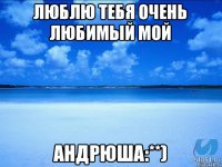 Люблю тебя очень любимый мой Андрюша:**)