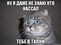 ну я даже не знаю кто нассал тебе в тапки